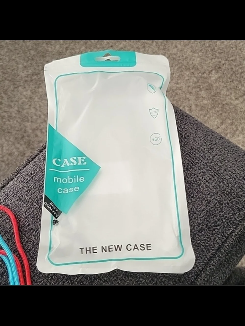 Samsung Silicone Phone Case Pair with Lanyards - Red & Light Blue